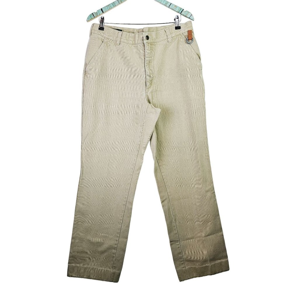 Vintage Orvis Flat Front Cotton Duck Cloth Canvas Pants Size 38X31